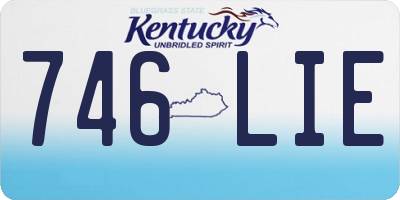 KY license plate 746LIE