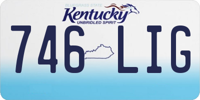 KY license plate 746LIG