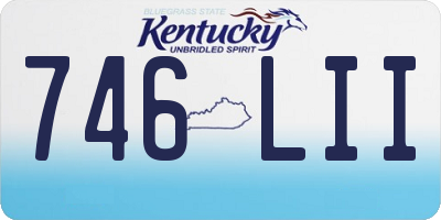 KY license plate 746LII