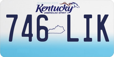 KY license plate 746LIK