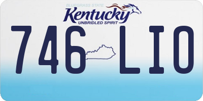 KY license plate 746LIO