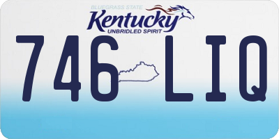 KY license plate 746LIQ