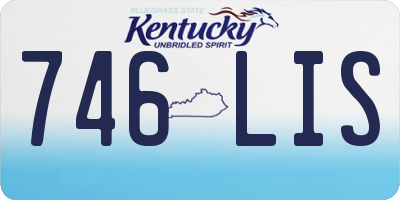 KY license plate 746LIS