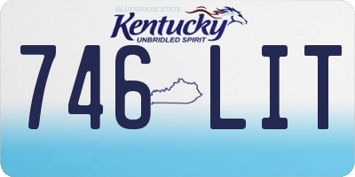KY license plate 746LIT