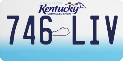 KY license plate 746LIV