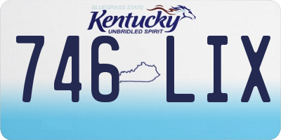 KY license plate 746LIX