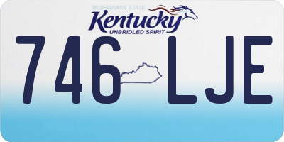 KY license plate 746LJE