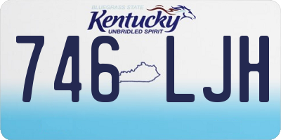 KY license plate 746LJH