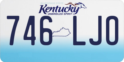 KY license plate 746LJO