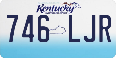 KY license plate 746LJR