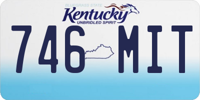 KY license plate 746MIT