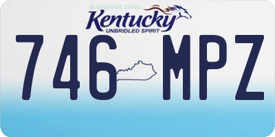 KY license plate 746MPZ