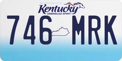 KY license plate 746MRK