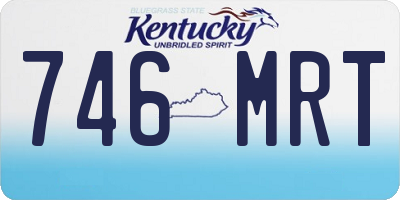 KY license plate 746MRT