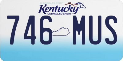 KY license plate 746MUS