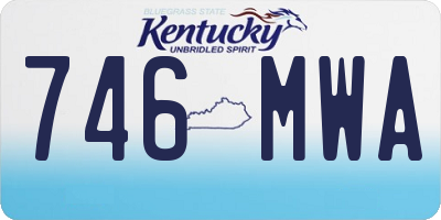 KY license plate 746MWA