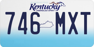 KY license plate 746MXT