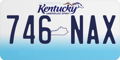 KY license plate 746NAX