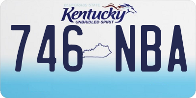 KY license plate 746NBA