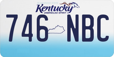 KY license plate 746NBC