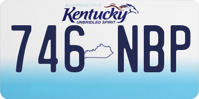 KY license plate 746NBP