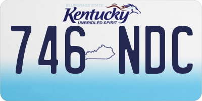 KY license plate 746NDC