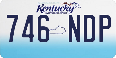 KY license plate 746NDP