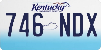KY license plate 746NDX