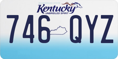 KY license plate 746QYZ