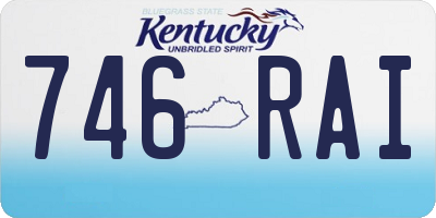 KY license plate 746RAI