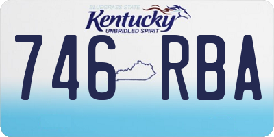 KY license plate 746RBA