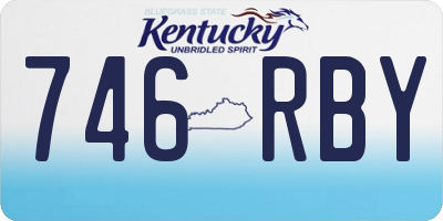 KY license plate 746RBY