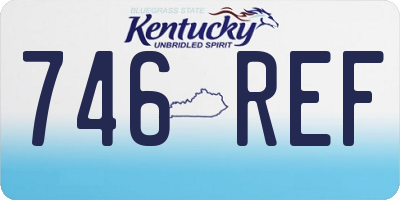 KY license plate 746REF
