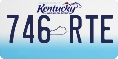 KY license plate 746RTE