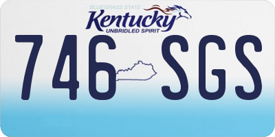 KY license plate 746SGS