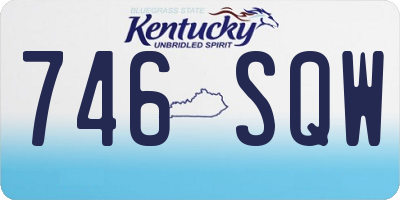 KY license plate 746SQW