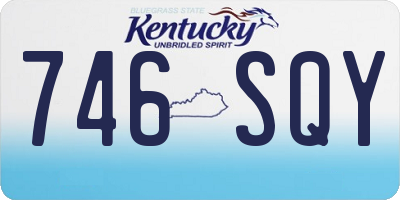 KY license plate 746SQY