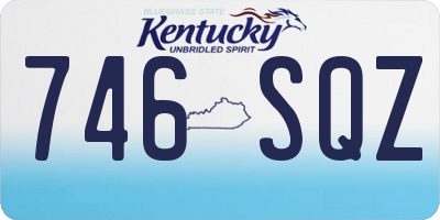 KY license plate 746SQZ