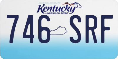KY license plate 746SRF