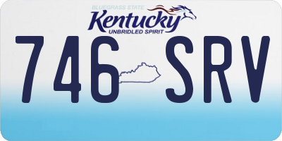 KY license plate 746SRV