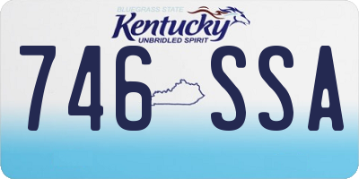 KY license plate 746SSA
