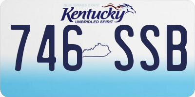 KY license plate 746SSB