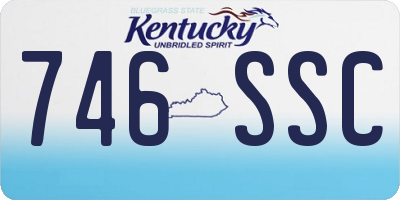 KY license plate 746SSC