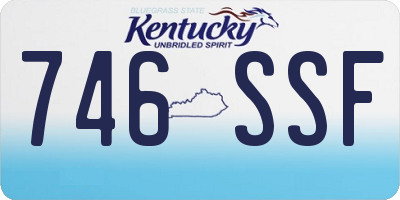 KY license plate 746SSF