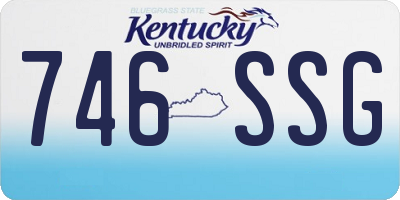 KY license plate 746SSG