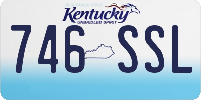 KY license plate 746SSL