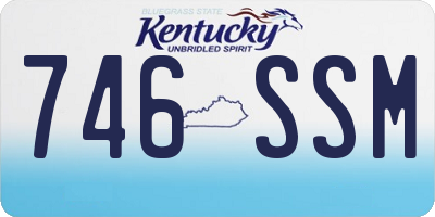 KY license plate 746SSM