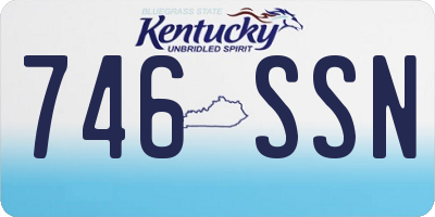 KY license plate 746SSN