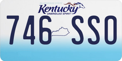 KY license plate 746SSO