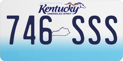 KY license plate 746SSS